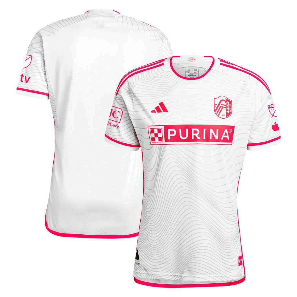 Men's St. Louis City SC White 2024 The Confluence Kit Authentic Jersey