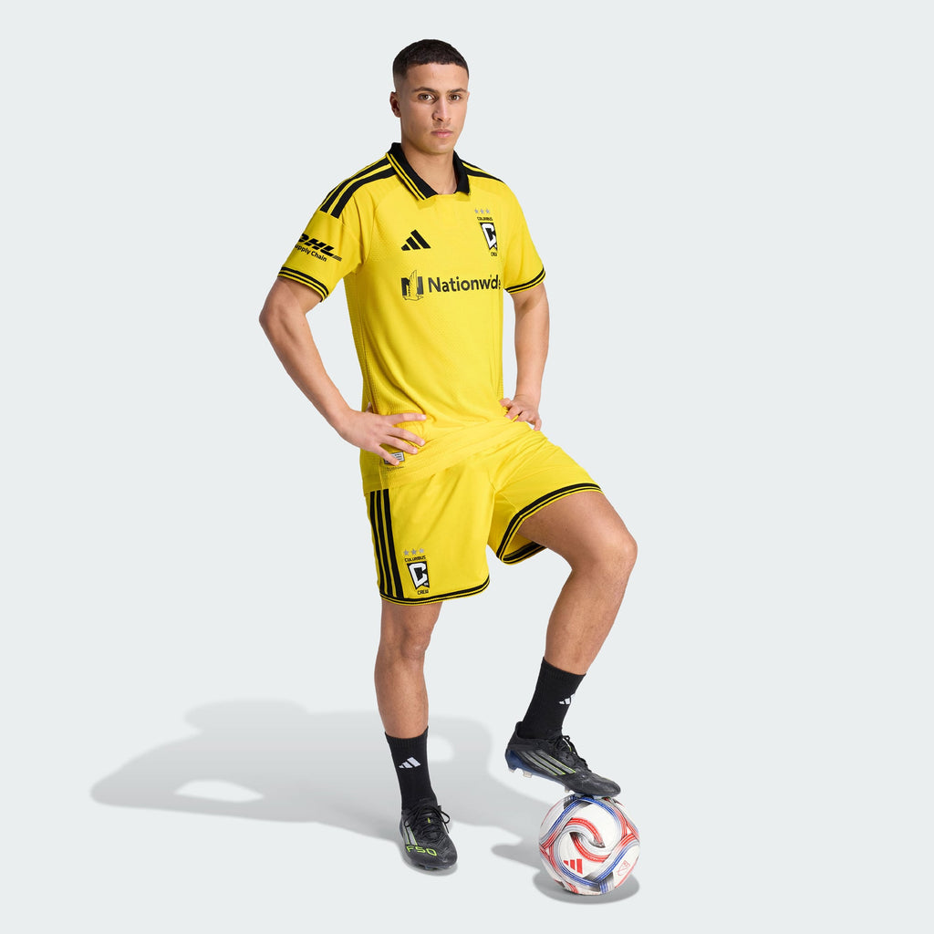 Men's Columbus Crew Yellow 2026 The Crafted for Excellence Kit On-Field Authentic Patch Jersey