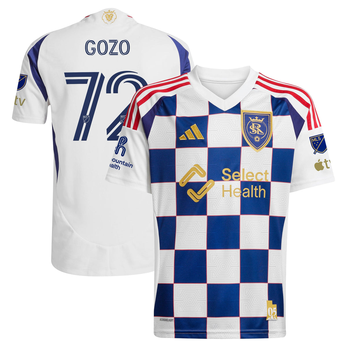 Men's Real Salt Lake Zavier Gozo White 2025 Grid City On-Field Authentic Jersey