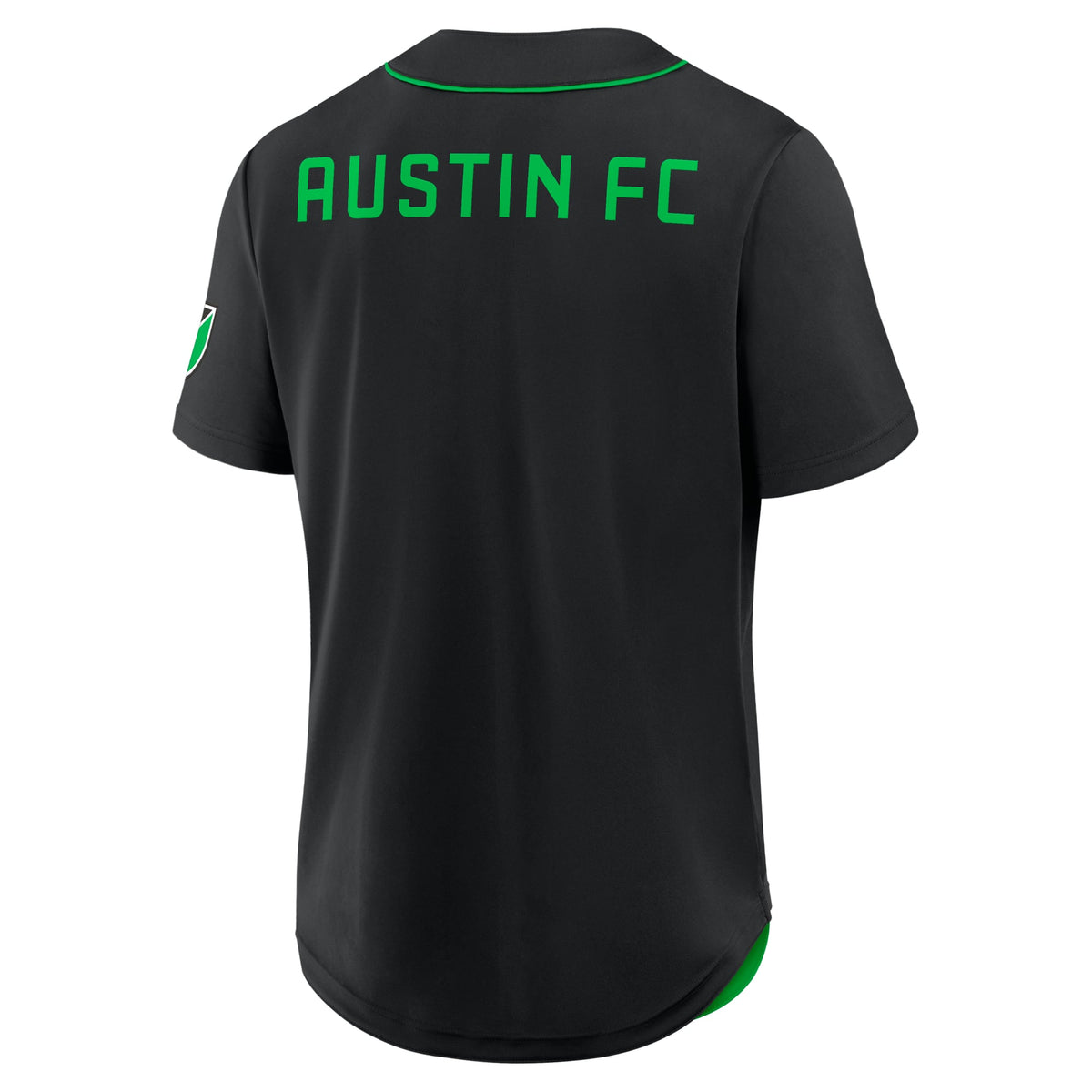Men's Austin FC Black Injury Time Baseball Jersey