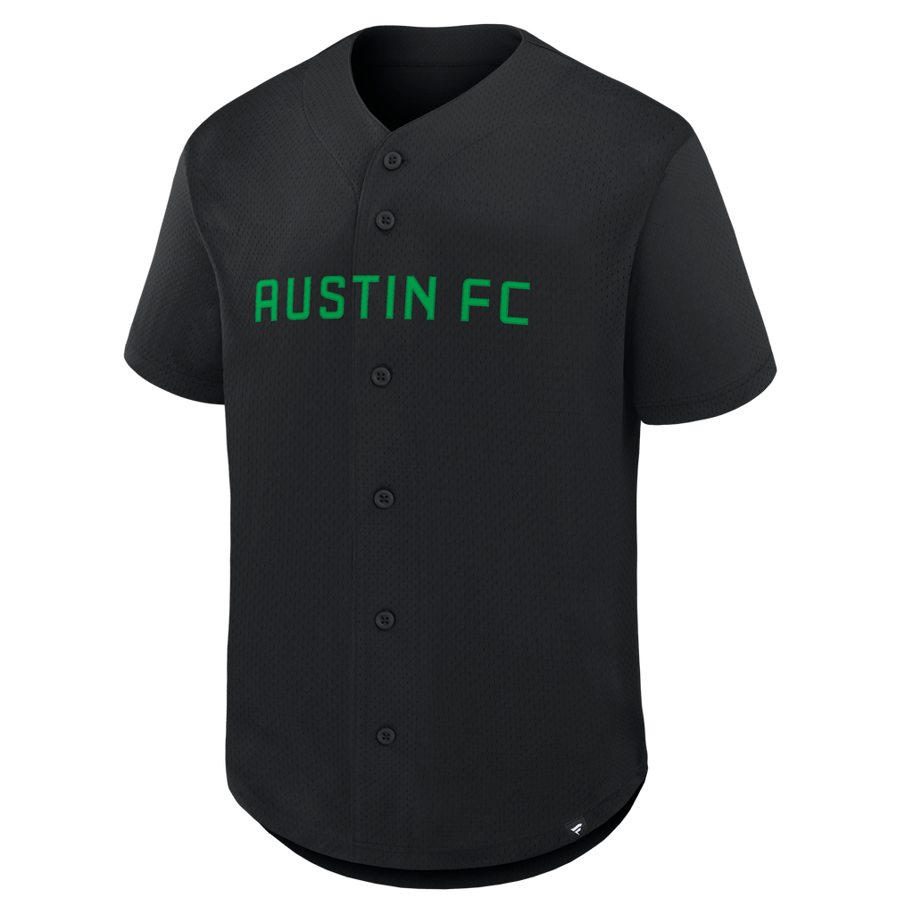 Men's Austin FC Black Maximum Intensity Button-Up Jersey