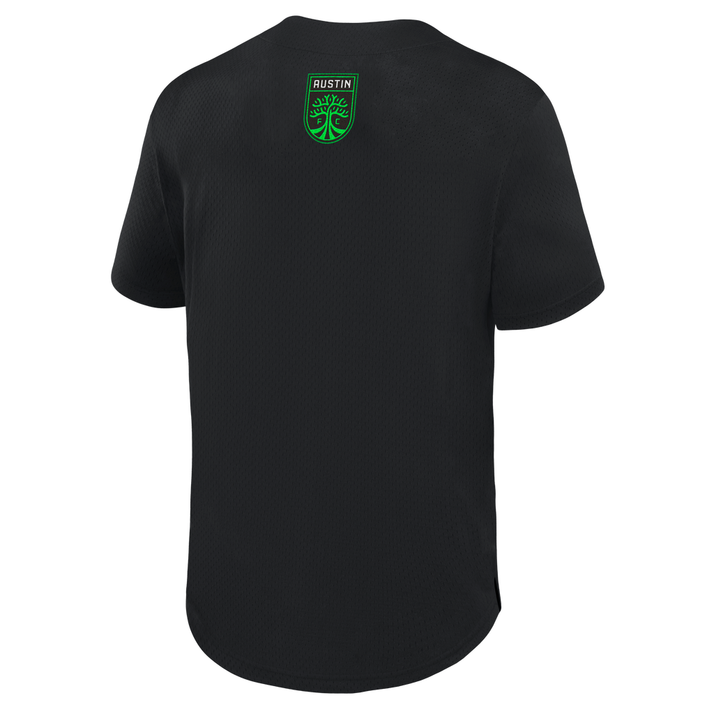 Men's Austin FC Black Maximum Intensity Button-Up Jersey