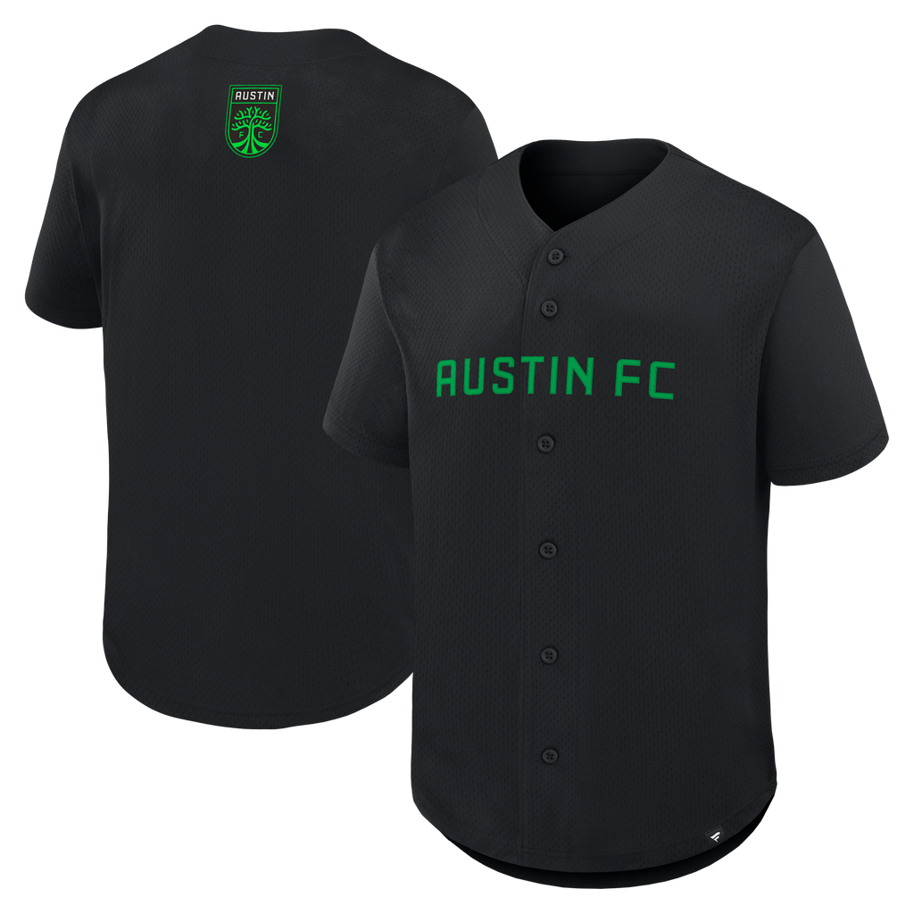 Men's Austin FC Black Maximum Intensity Button-Up Jersey
