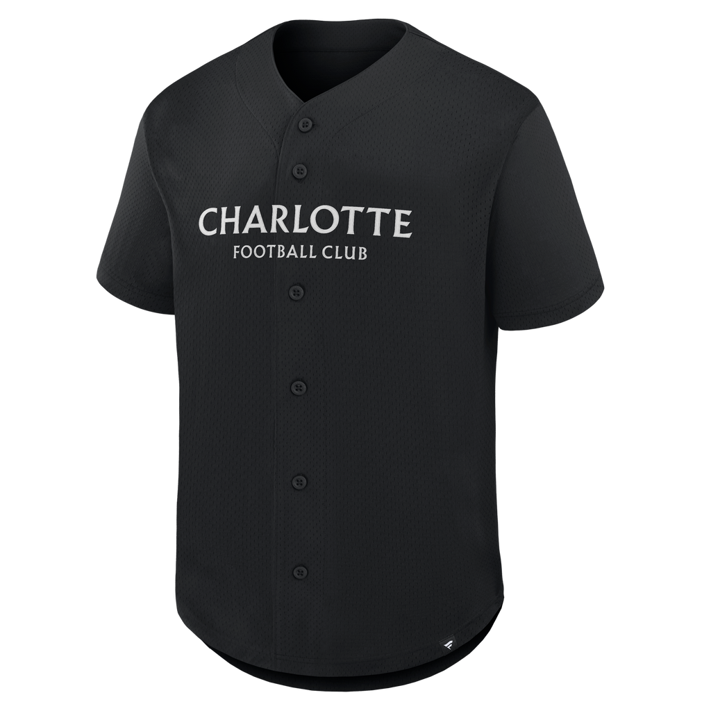 Men's Charlotte FC Black Maximum Intensity Button-Up Jersey