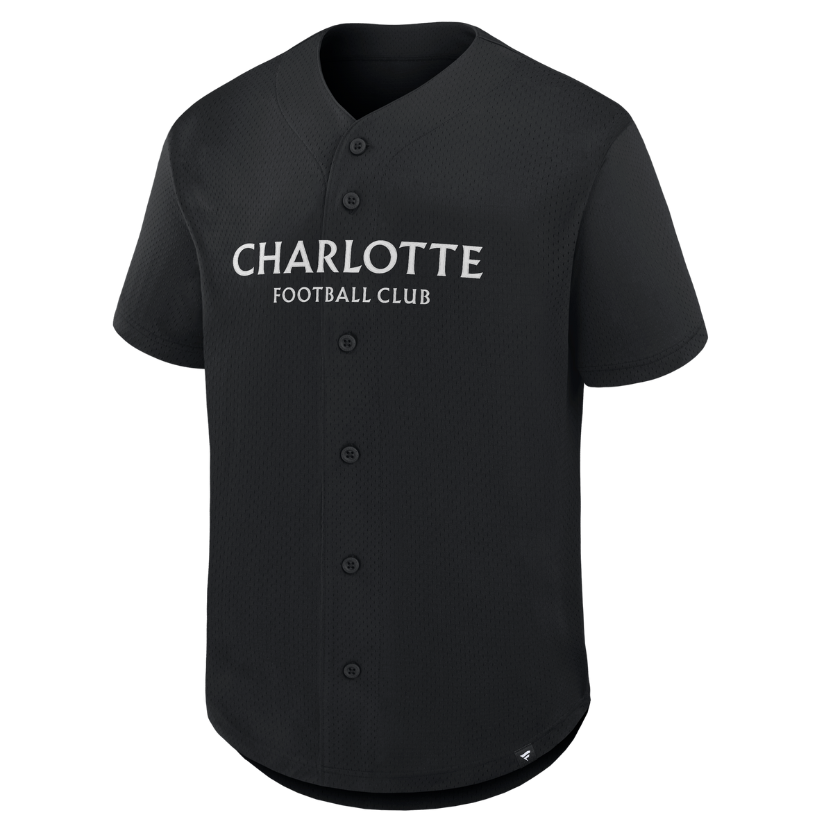 Men's Charlotte FC Black Maximum Intensity Button-Up Jersey