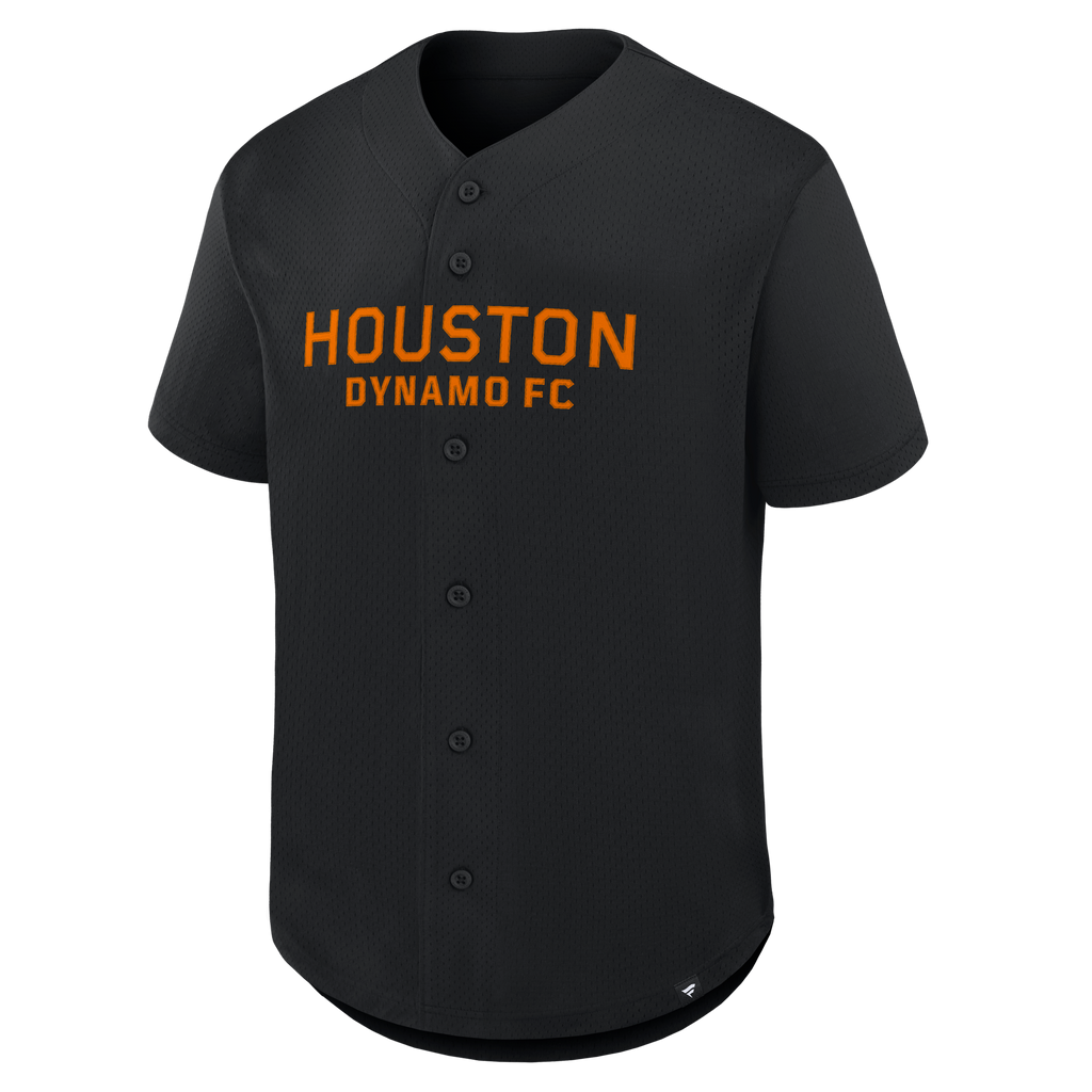 Men's Houston Dynamo FC Black Maximum Intensity Button-Up Jersey