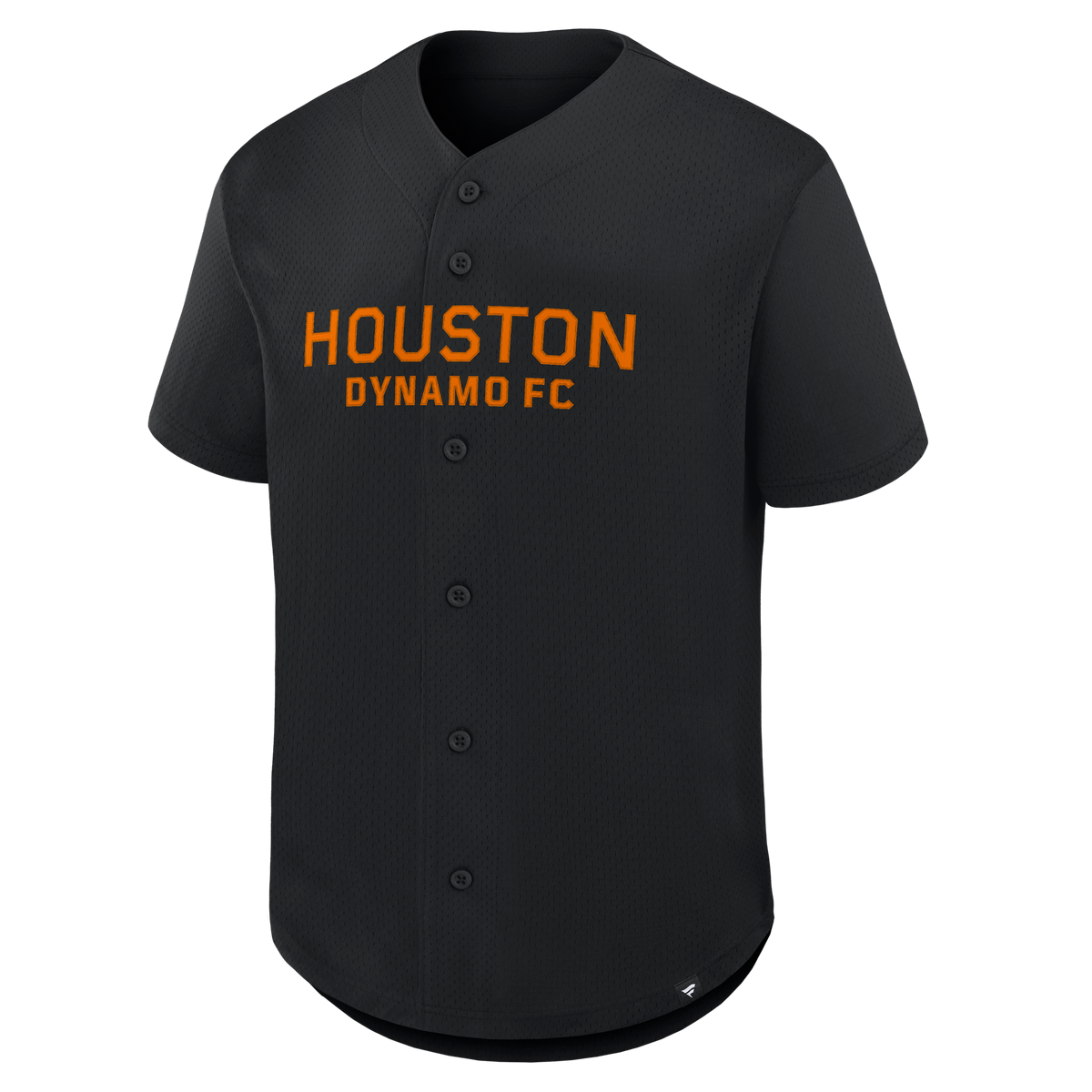 Men's Houston Dynamo FC Black Maximum Intensity Button-Up Jersey