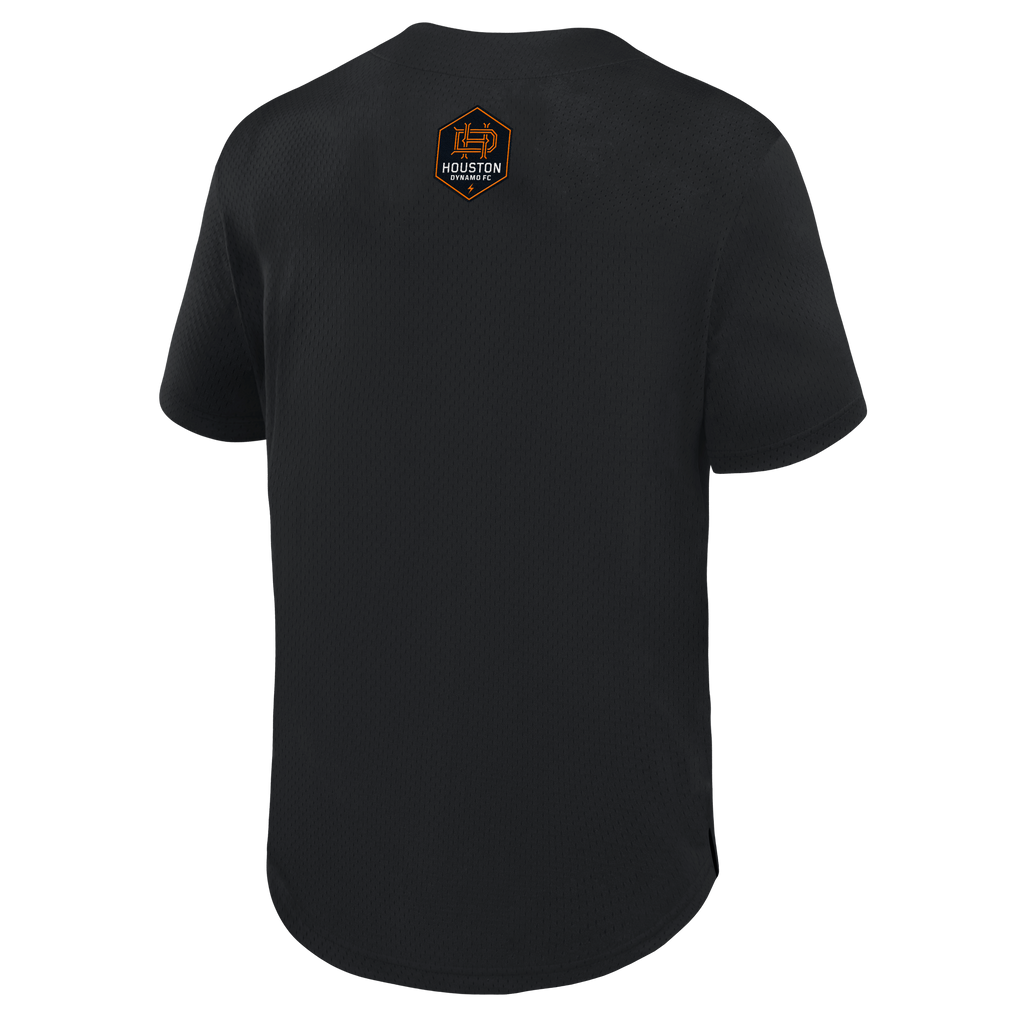 Men's Houston Dynamo FC Black Maximum Intensity Button-Up Jersey