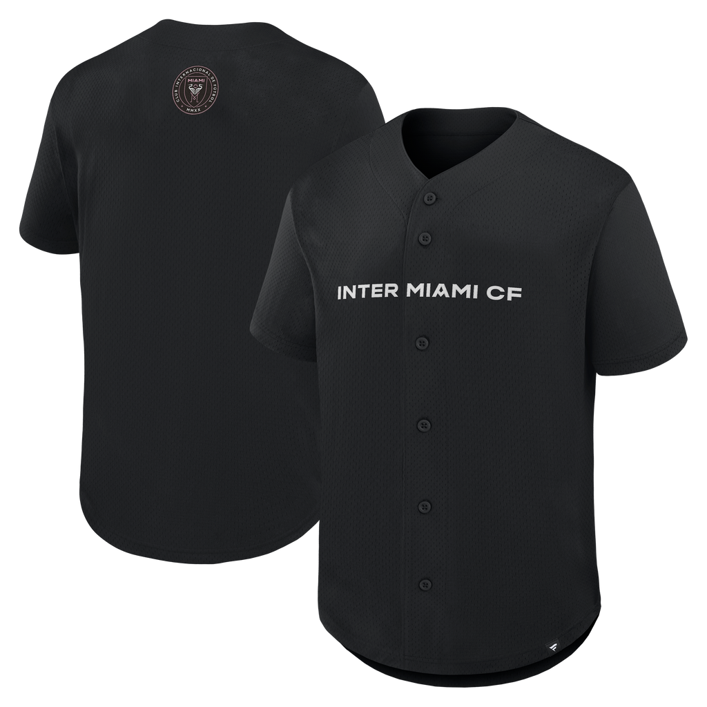 Men's Inter Miami CF Black Maximum Intensity Button-Up Jersey