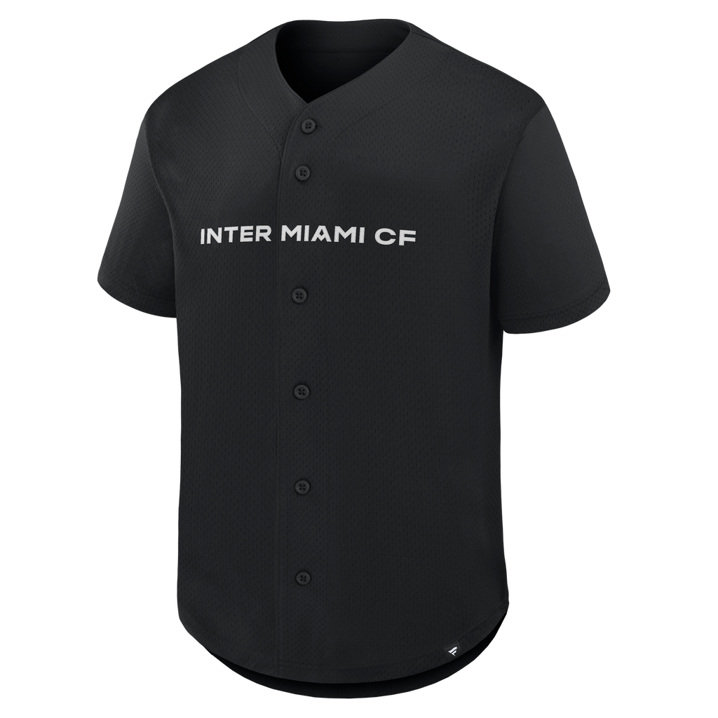 Men's Inter Miami CF Black Maximum Intensity Button-Up Jersey