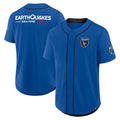Men's San Jose Earthquakes Blue Injury Time Baseball Jersey