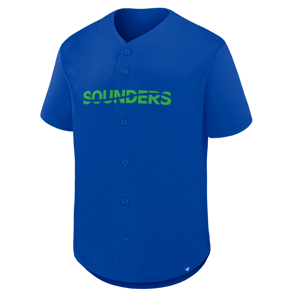 Men's Seattle Sounders FC Blue Maximum Intensity Button-Up Jersey