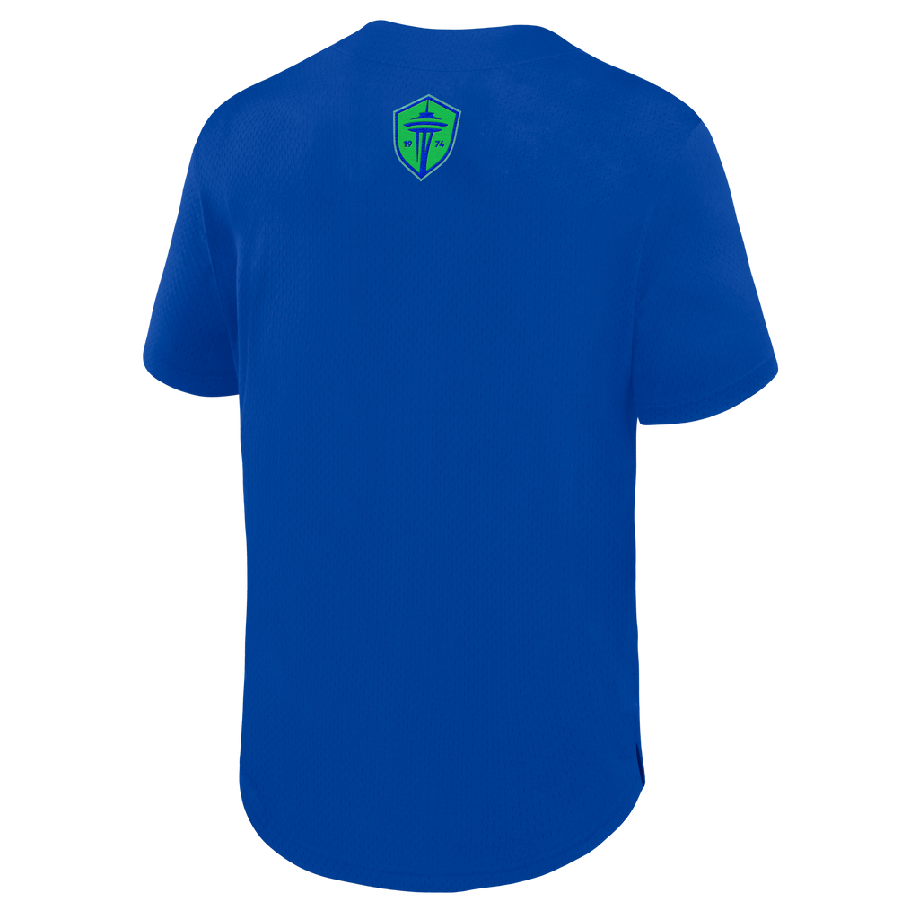 Men's Seattle Sounders FC Blue Maximum Intensity Button-Up Jersey