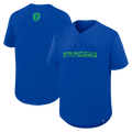 Men's Seattle Sounders FC Blue Maximum Intensity Button-Up Jersey