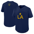 Men's LA Galaxy Navy Maximum Intensity Button-Up Jersey