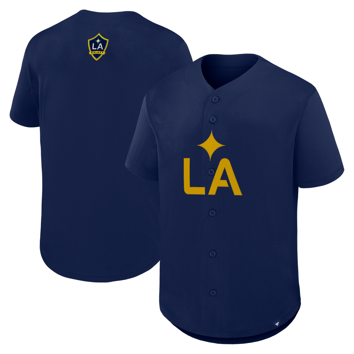 Men's LA Galaxy Navy Maximum Intensity Button-Up Jersey