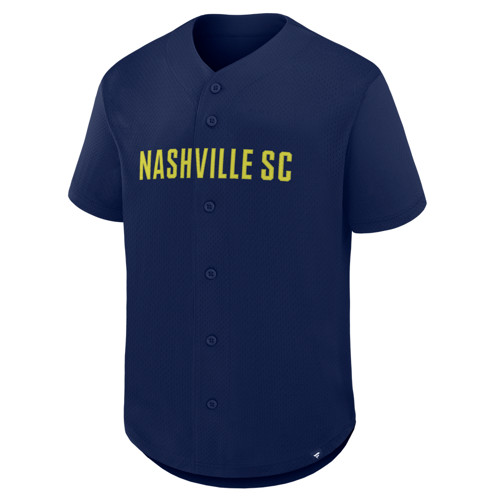 Men's Nashville SC Navy Maximum Intensity Button-Up Jersey