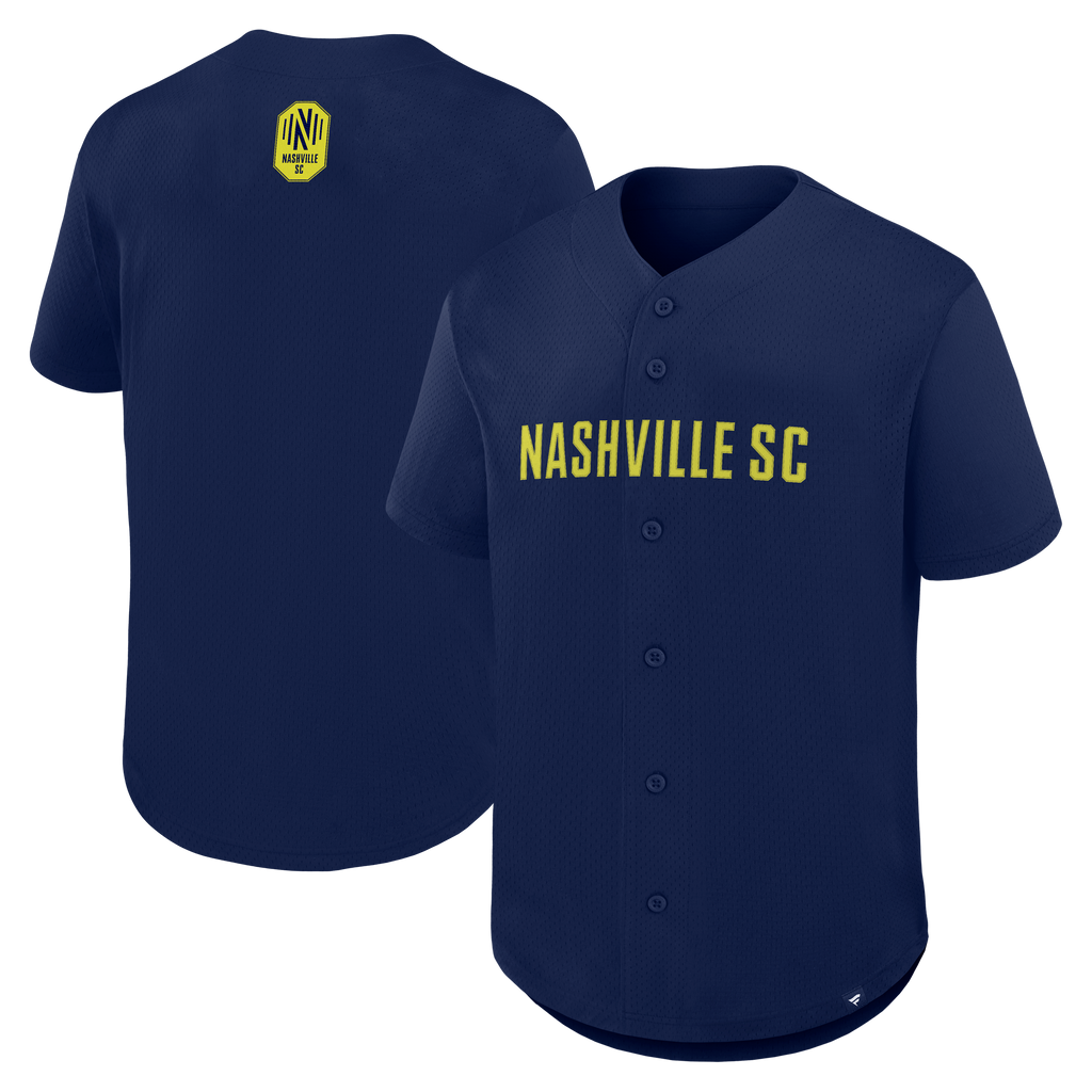 Men's Nashville SC Navy Maximum Intensity Button-Up Jersey