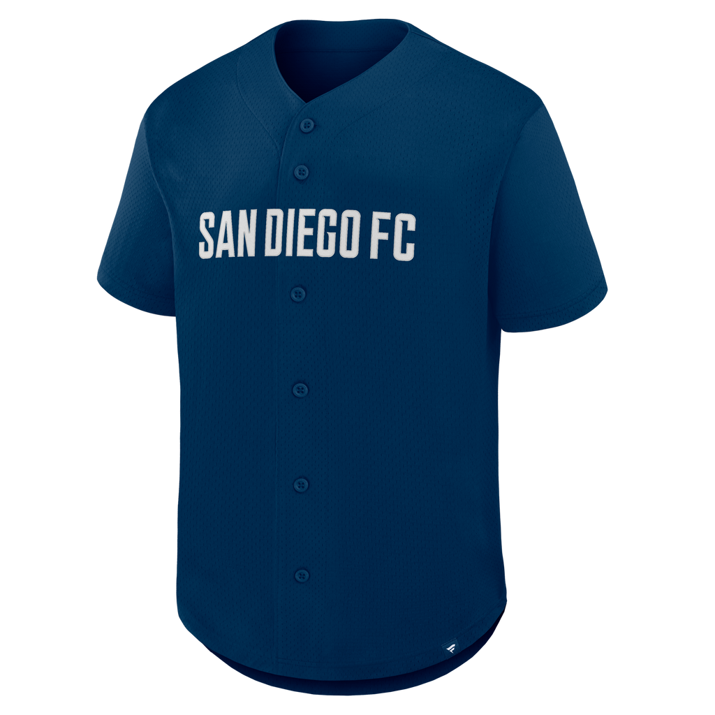Men's San Diego FC Navy Maximum Intensity Button-Up Jersey