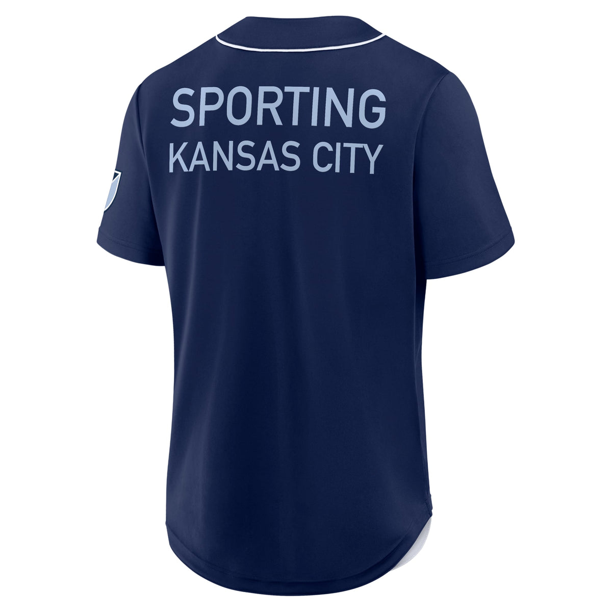 Men's Sporting Kansas City Navy Injury Time Baseball Jersey