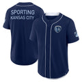 Men's Sporting Kansas City Navy Injury Time Baseball Jersey