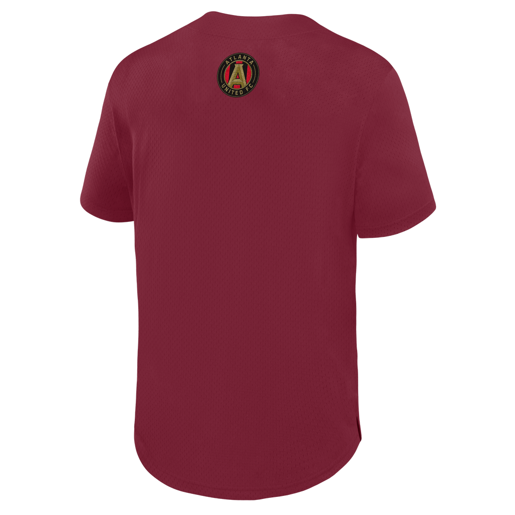 Men's Atlanta United FC Red Maximum Intensity Button-Up Jersey