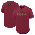 Men's Atlanta United FC Red Maximum Intensity Button-Up Jersey