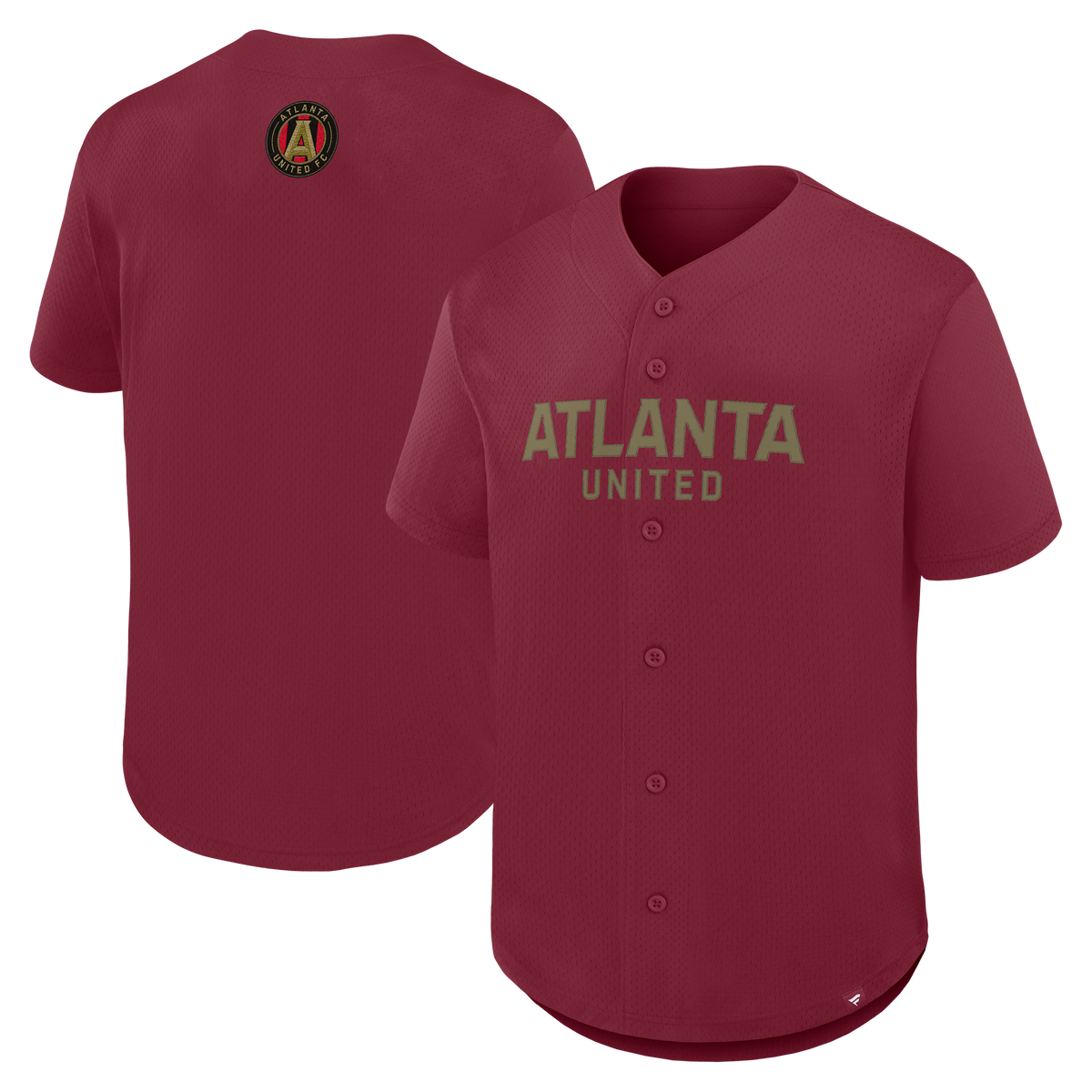 Men's Atlanta United FC Red Maximum Intensity Button-Up Jersey