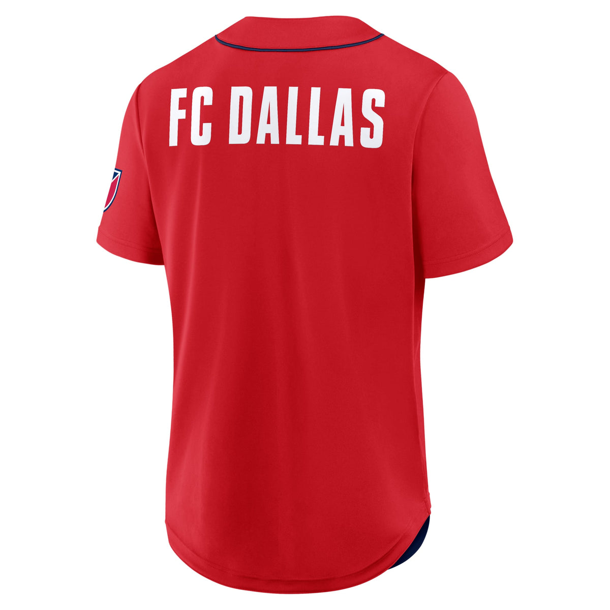 Men's FC Dallas Red Injury Time Baseball Jersey