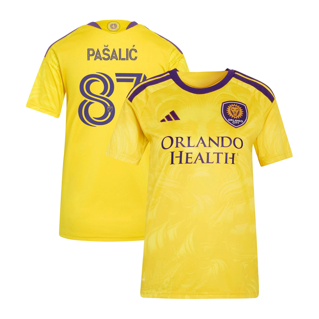 Women's Orlando City SC Marco Pašalić Gold 2026 Sunken Treasure Kit Replica Jersey