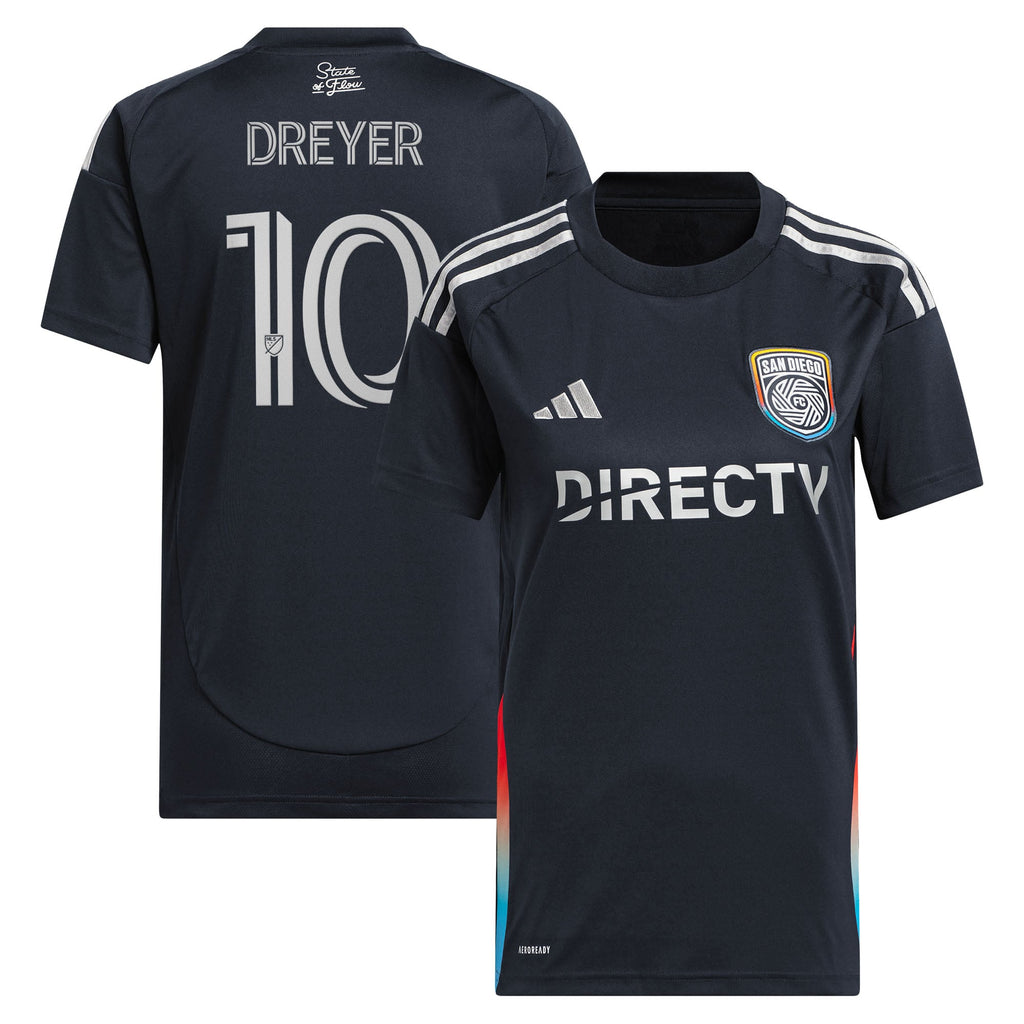 Women's San Diego FC Anders Dreyer Navy 2025 State of Flow Replica Jersey