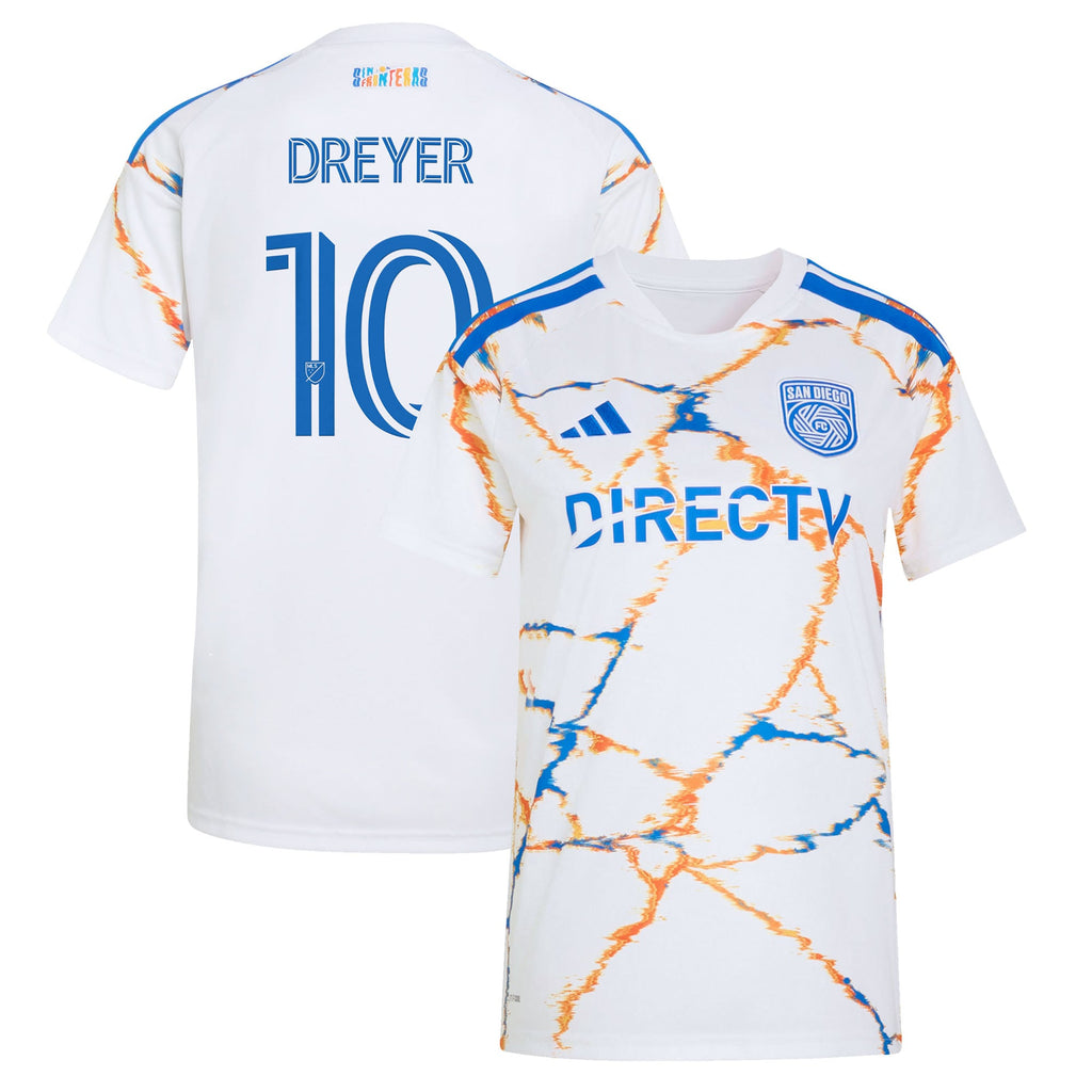 Women's San Diego FC Anders Dreyer White 2026 Celebration of Unprecedented Unity Kit Replica Jersey