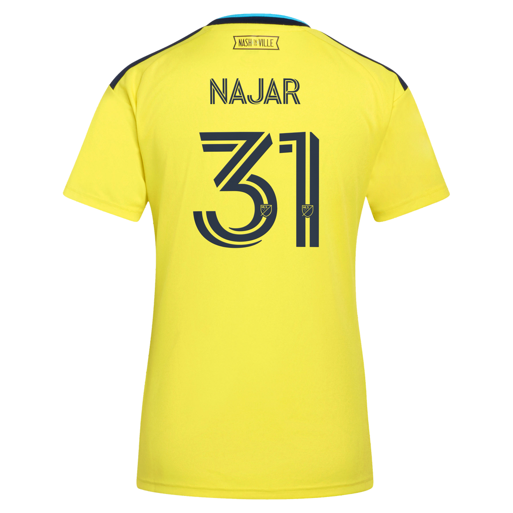 Women's Nashville SC Andy Najar Yellow 2026 The Reverb Kit Replica Jersey