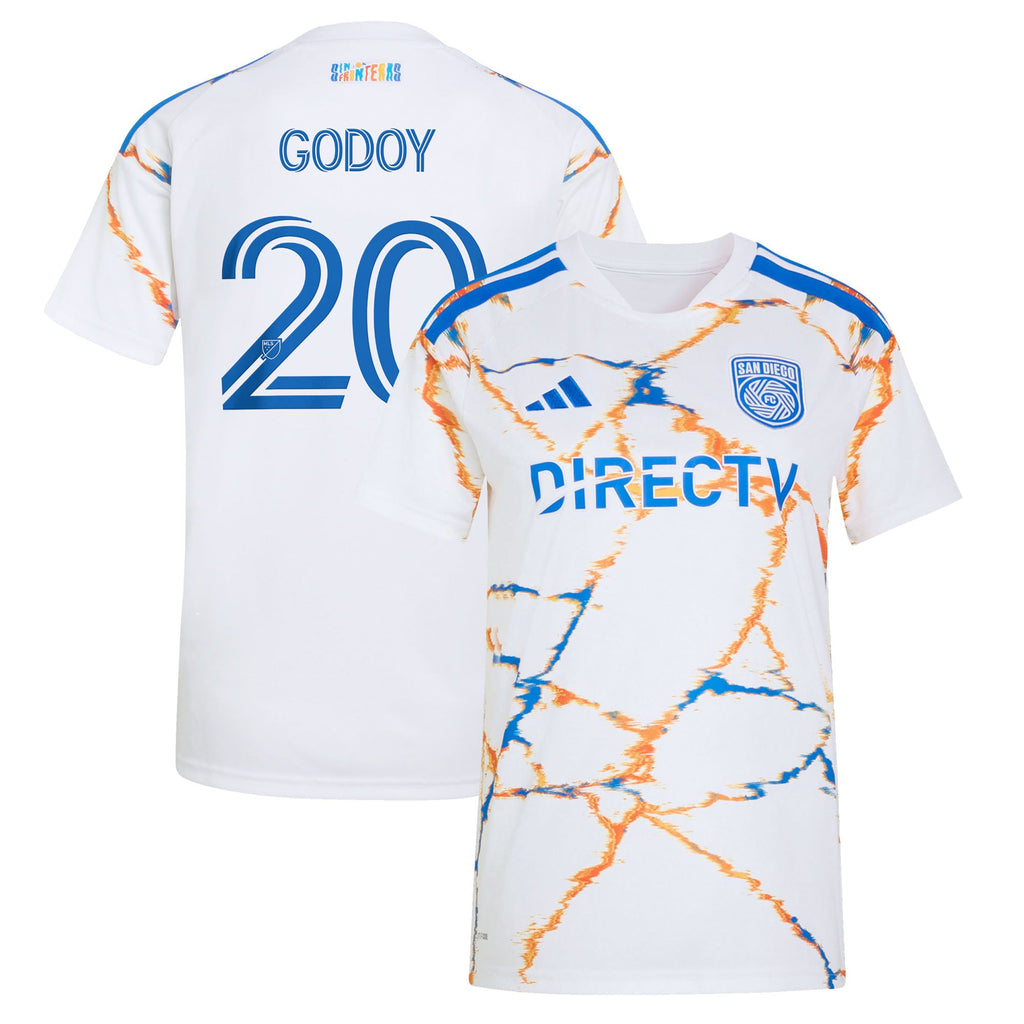 Women's San Diego FC Anibal Godoy White 2026 Celebration of Unprecedented Unity Kit Replica Jersey