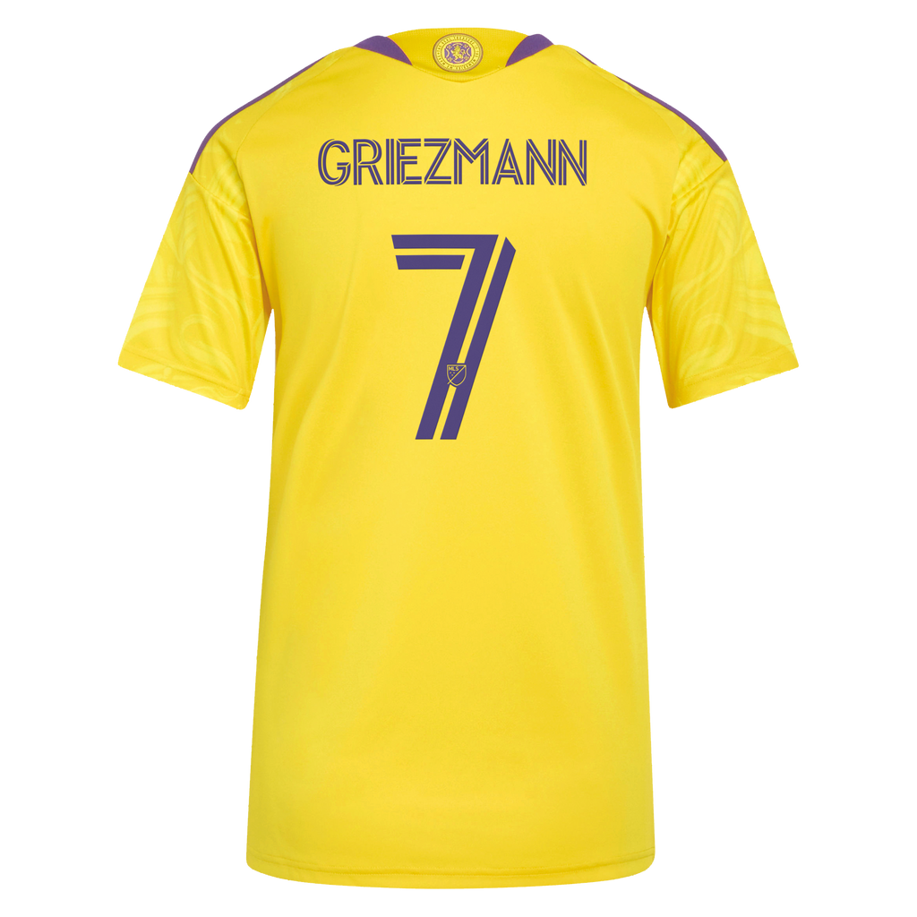 Women's Orlando City SC Antoine Griezmann Yellow 2026 Sunken Treasure Kit Replica Jersey