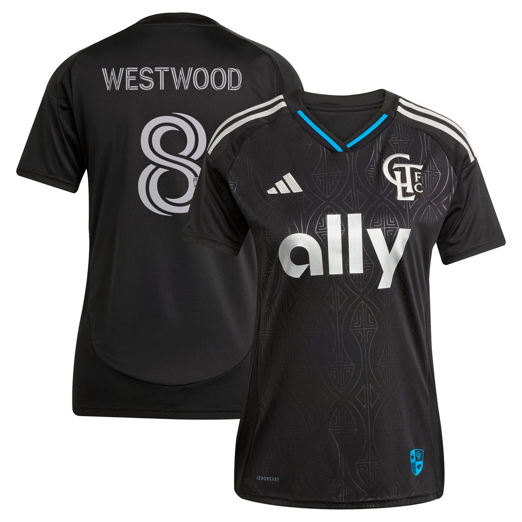 Women's Charlotte FC Ashley Westwood Black 2025 Fortress Kit Replica Player Jersey