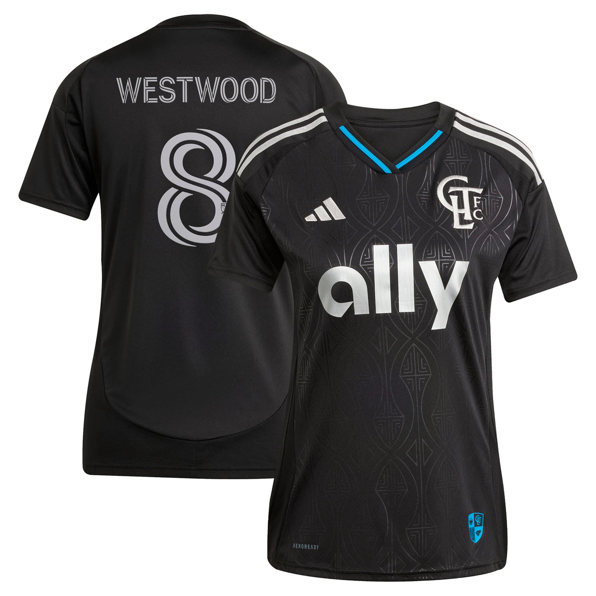 Women's Charlotte FC Ashley Westwood Black 2025 Fortress Kit Replica Player Jersey