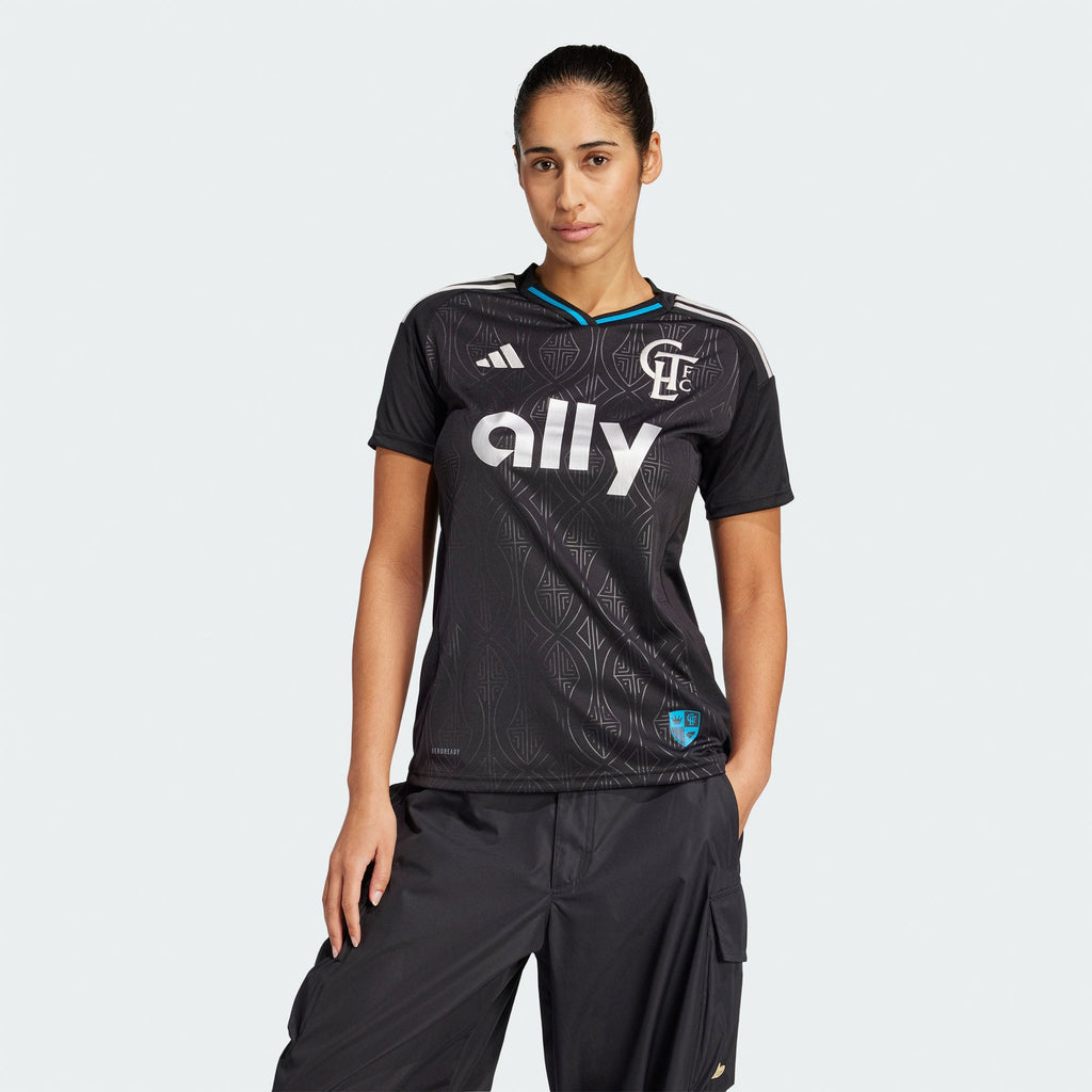 Women's Charlotte FC Black 2025 Fortress Kit Replica Jersey