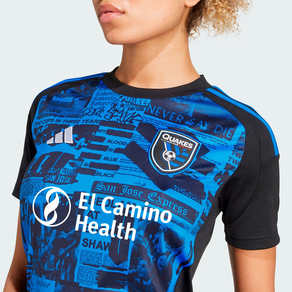 Women's San Jose Earthquakes Black 2025 Headliner Replica Jersey