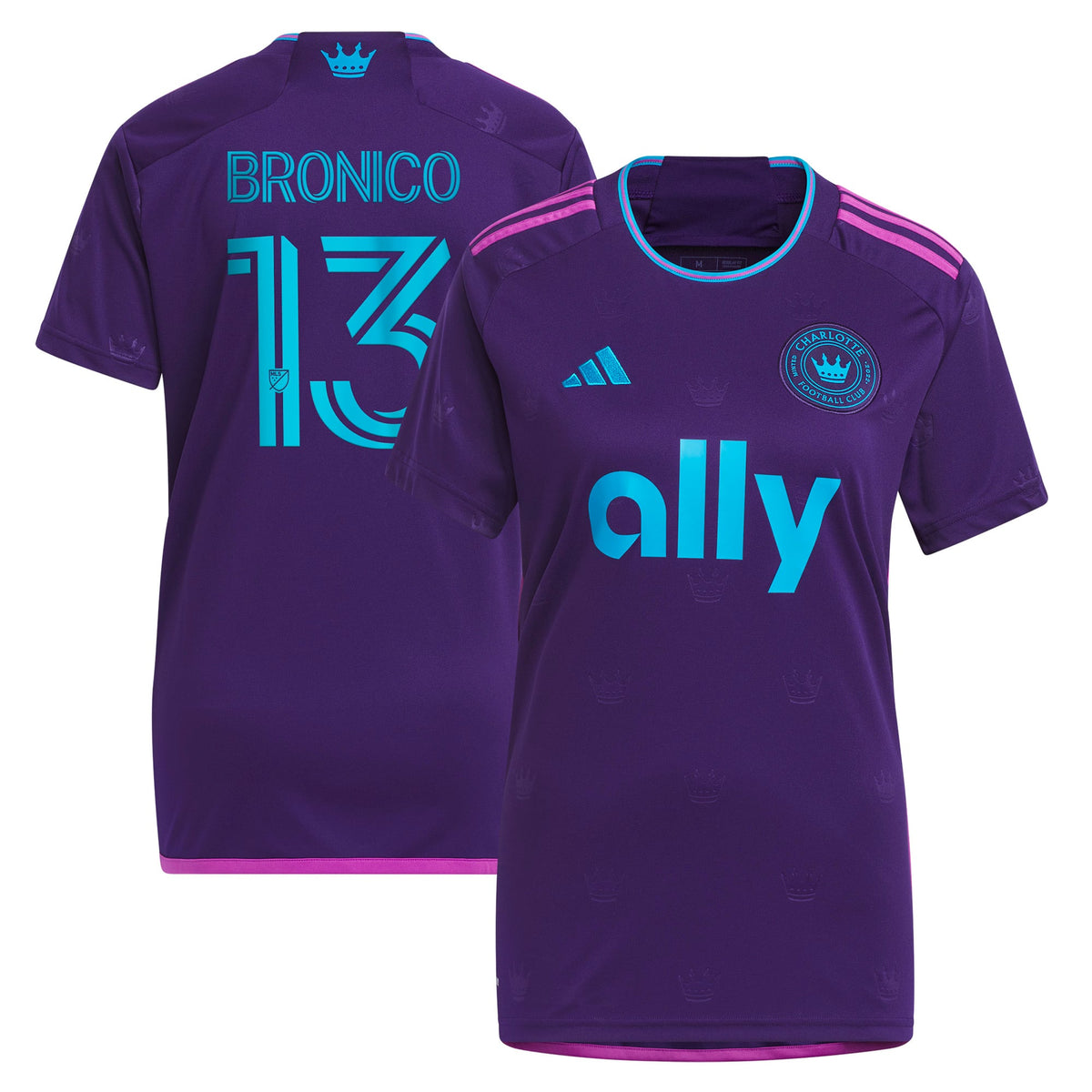 Women's Charlotte FC Brandt Bronico Purple 2023 Crown Jewel Kit Replica Jersey