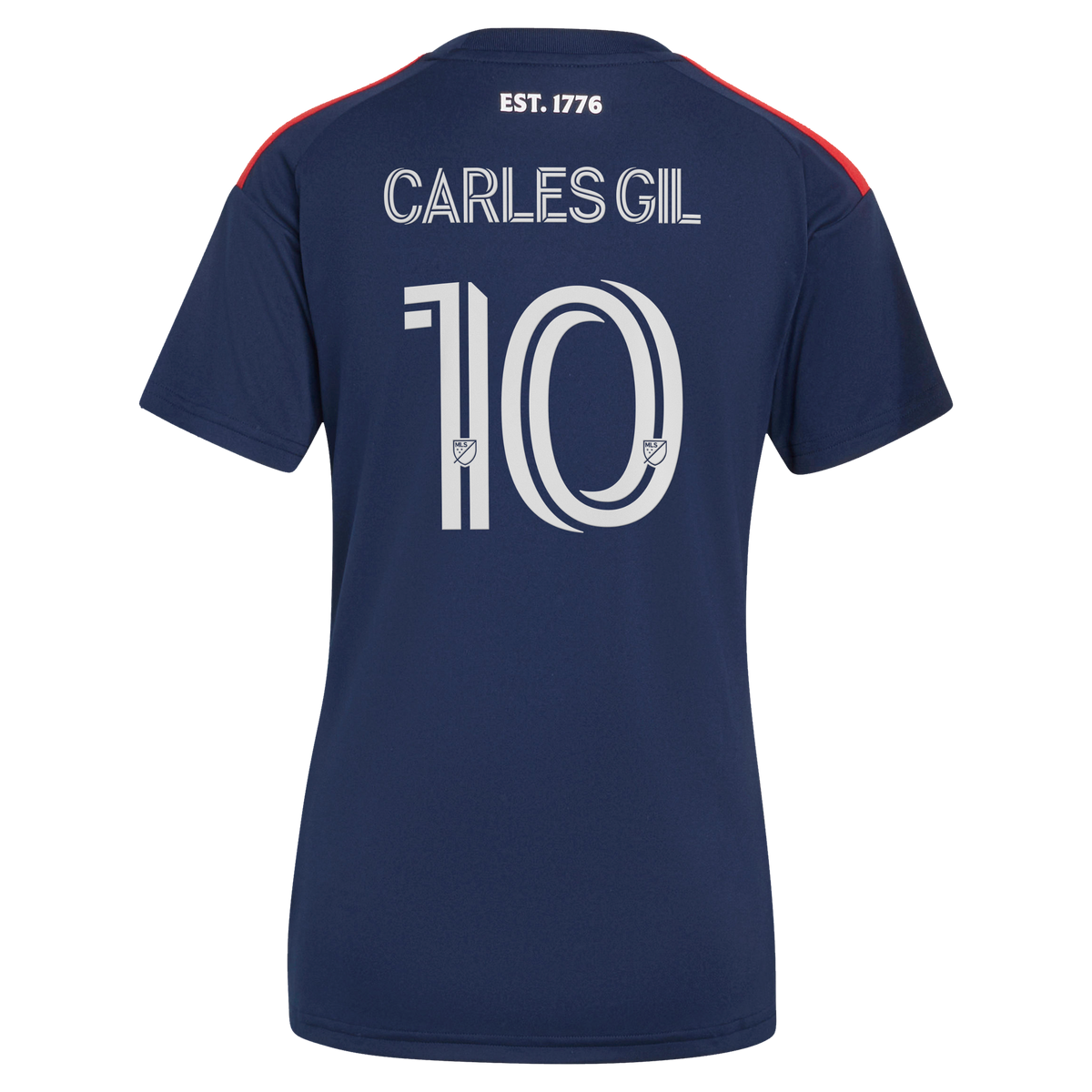 Women's New England Revolution Carles Gil Blue 2026 Independence Day Replica Jersey