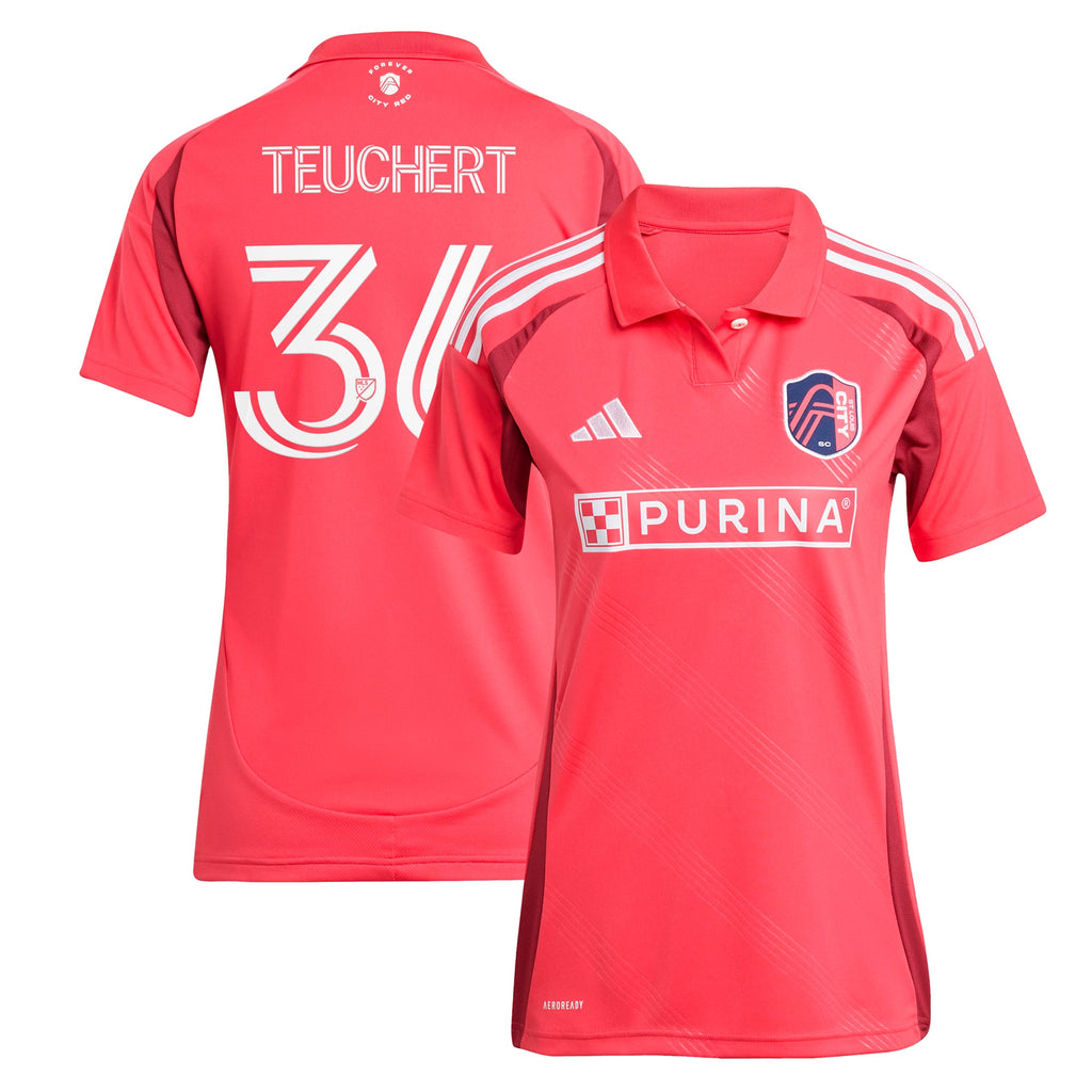 Women's St. Louis City SC Cedric Teuchert Pink 2025 Forever CITY Red Replica Player Jersey