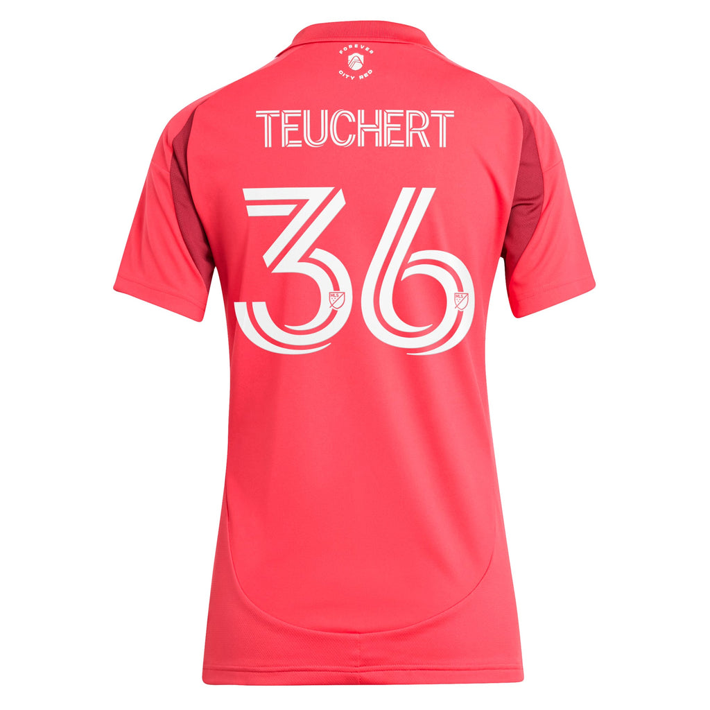 Women's St. Louis City SC Cedric Teuchert Pink 2025 Forever CITY Red Replica Player Jersey