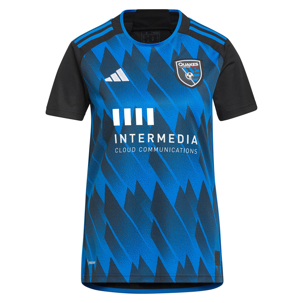 Women's San Jose Earthquakes Cristian Espinoza Blue 2023 Active Fault Jersey Replica Jersey