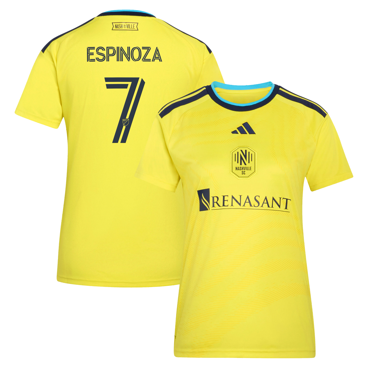 Women's Nashville SC Cristian Espinoza Yellow 2026 The Reverb Kit Replica Jersey