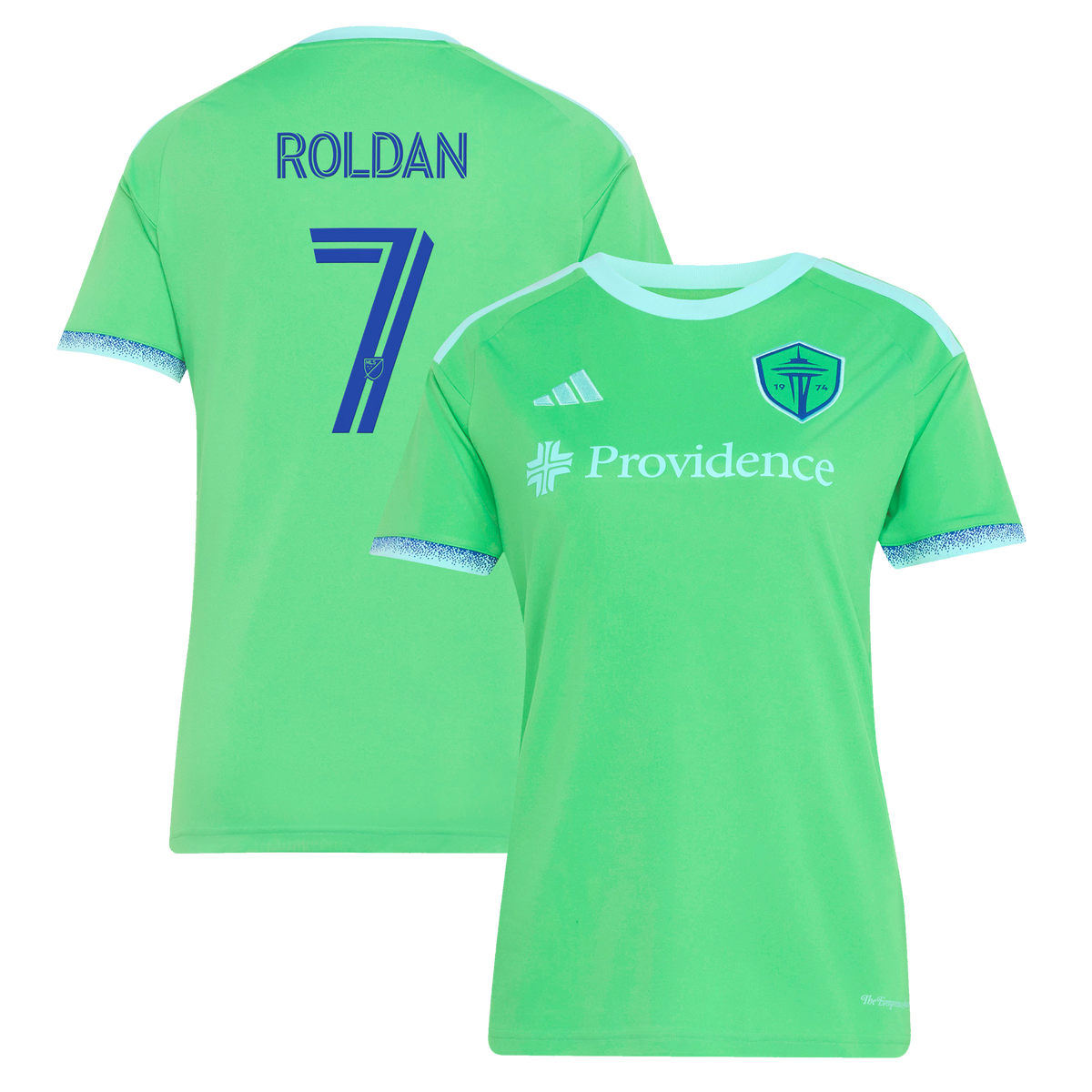 Women's Seattle Sounders FC Cristian Roldan Rave Green 2026 The Evergreen State Kit Replica Jersey