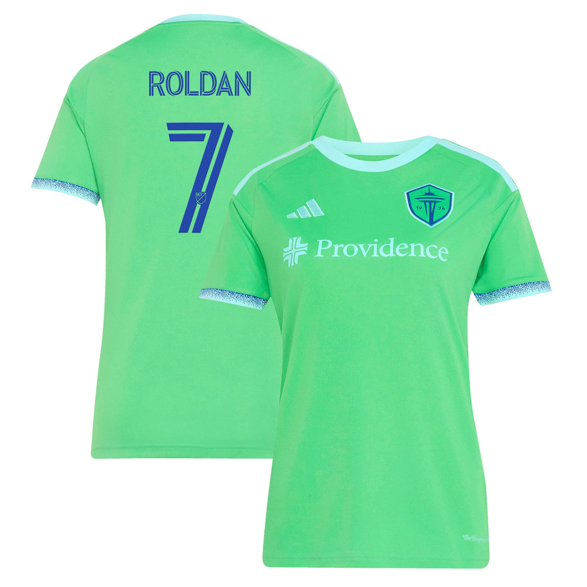 Women's Seattle Sounders FC Cristian Roldan Rave Green 2026 The Evergreen State Kit Replica Jersey