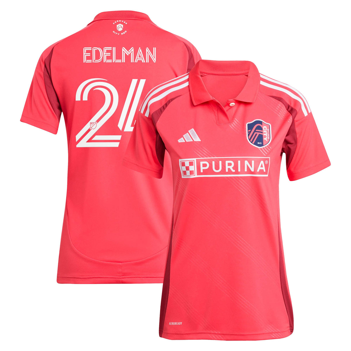 Women's St. Louis CITY SC Daniel Edelman Red 2025 Forever CITY Red Replica Jersey