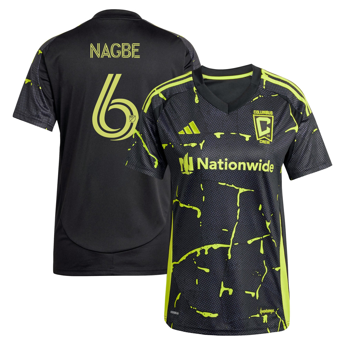 Women's Columbus Crew Darlington Nagbe Black 2025 The Goosebumps Kit Replica Player Jersey