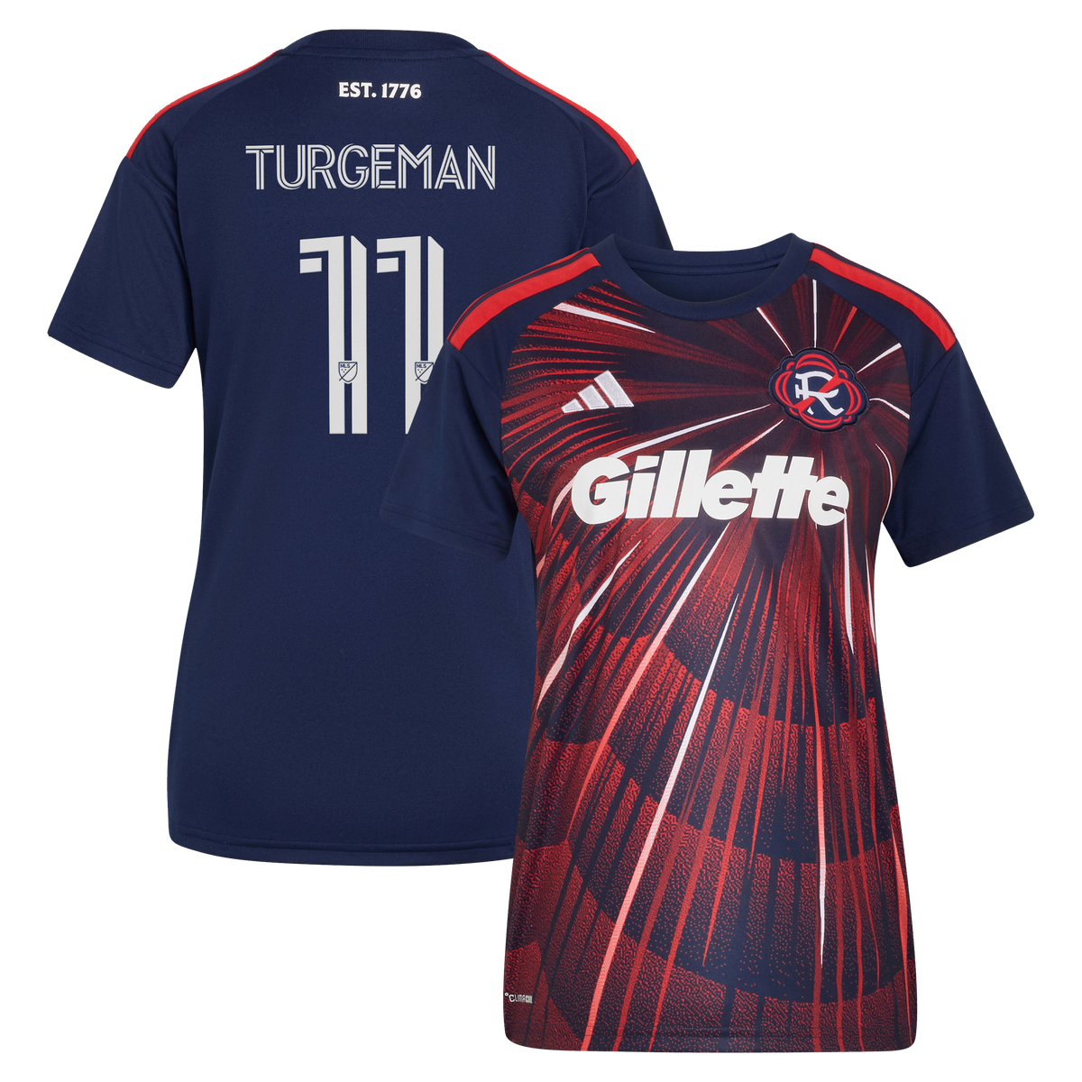 Women's New England Revolution Dor Turgeman Blue 2026 Independence Day Replica Jersey